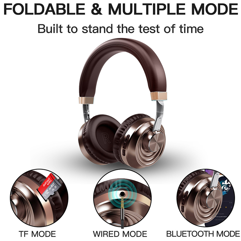Wireless Headphones Bluetooth 5.0 Headset with Mic Over Ear Sports Running Earphone Support SD Xard for Phone Lattop Mp3, Black
Wireless Headphones Bluetooth 5.0 Headset with Mic Over Ear Sports Running Earphone Support SD Xard for Phone Lattop Mp3, Black