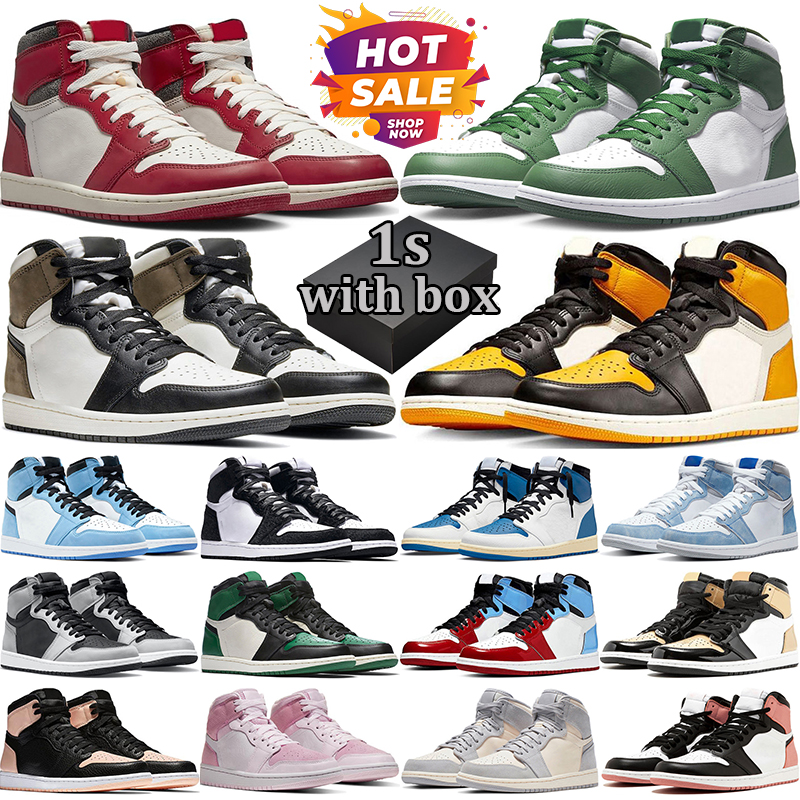 OG BOX men women High 1s Basketball Shoes Chicago Lost Found Gorge Green Stage Haze Diamond Dark Mocha Patent Bred Panda University Blue, # 36
OG BOX men women High 1s Basketball Shoes Chicago Lost Found Gorge Green Stage Haze Diamond Dark Mocha Patent Bred Panda University Blue, # 36