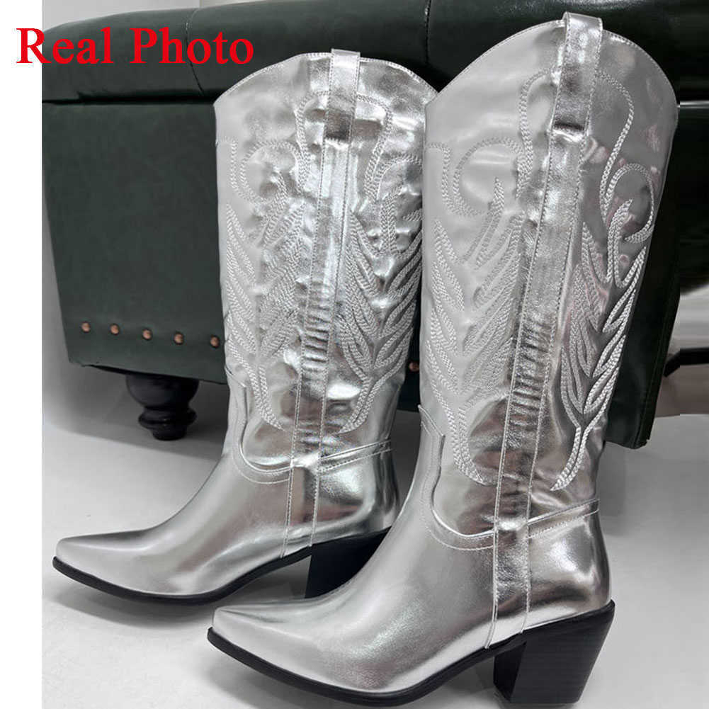 Boots Cowgirl Women Western Boots 2022 Brand New Fashion Cool Cowboy Women Knee-high Boots Great Quality Comfy Women ShoesG221111