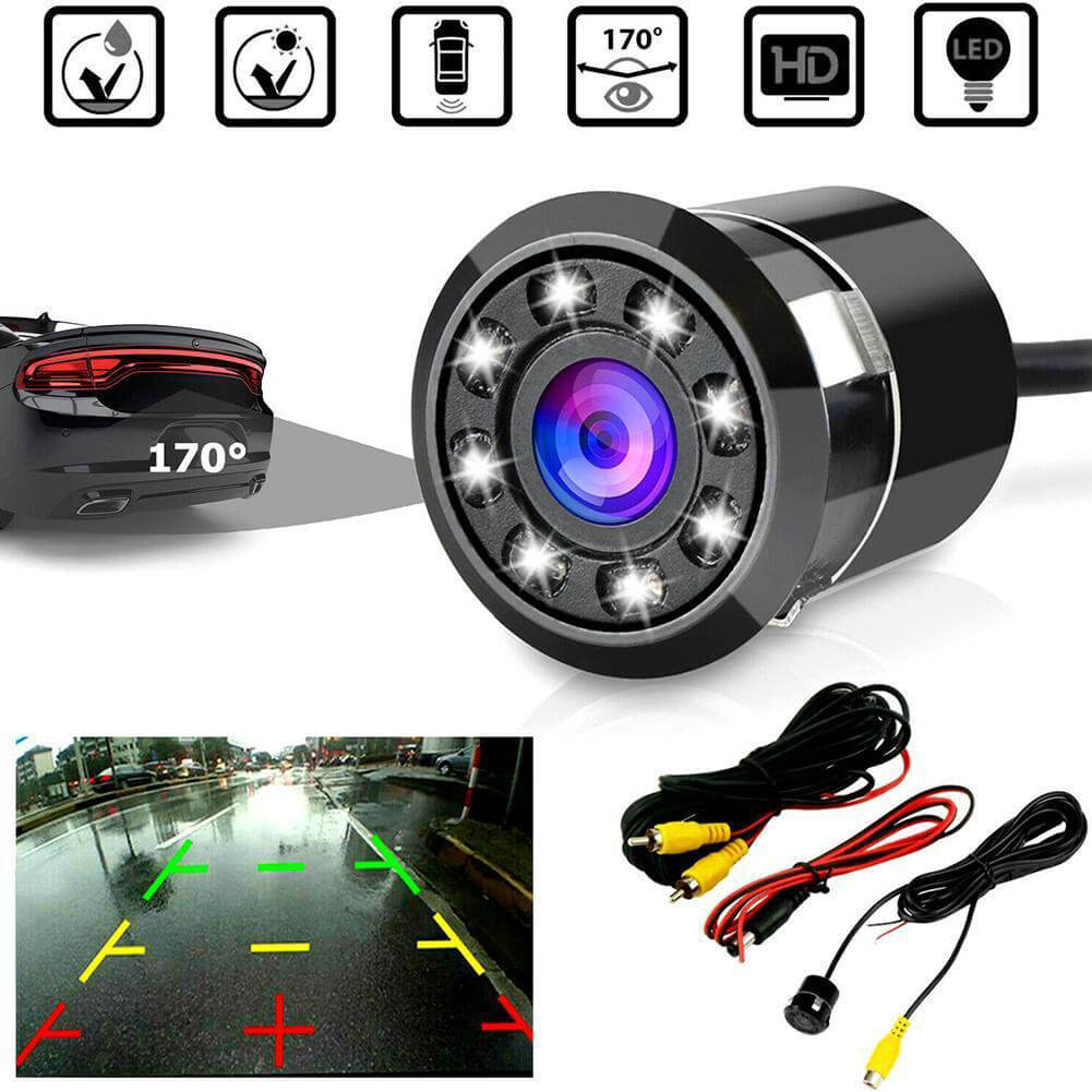 8 LED Car Rear View Reverse Camera For Car Parking 170 Camera Night Cam Kit Waterproof Car Accessories for Parking Camera
