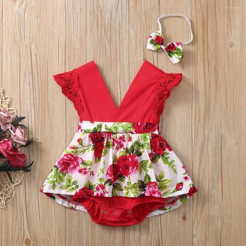 Rompers Infant Baby Girls Sleeveless Floral Printed Bodysuit Romper Headband Bundle Girl, Red
Rompers Infant Baby Girls Sleeveless Floral Printed Bodysuit Romper Headband Bundle Girl, Red
