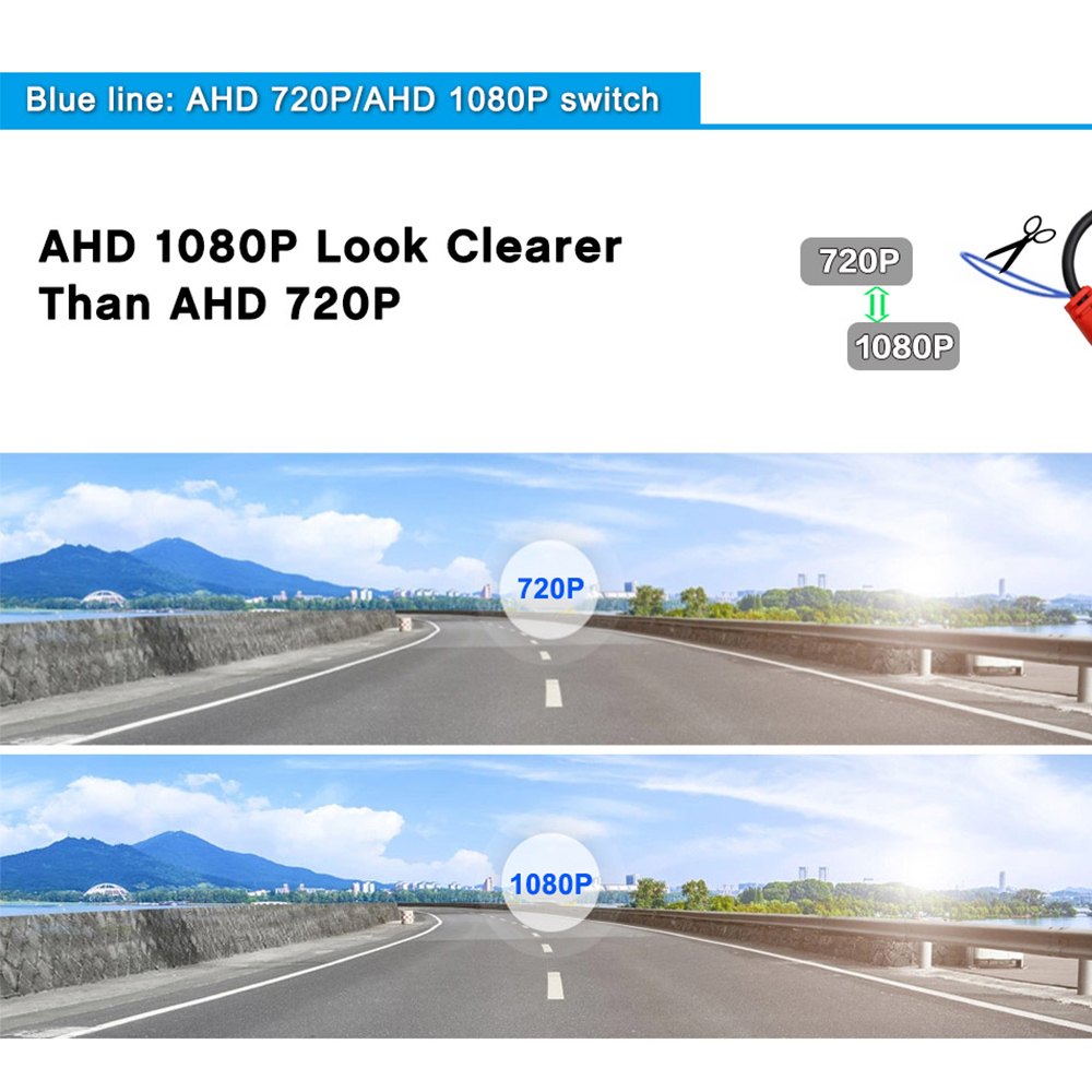 AHD 180 degree Fisheye Lens Car Rear Side front View Camera Wide Angle Reversing Backup Camera Night Vision Waterproof
