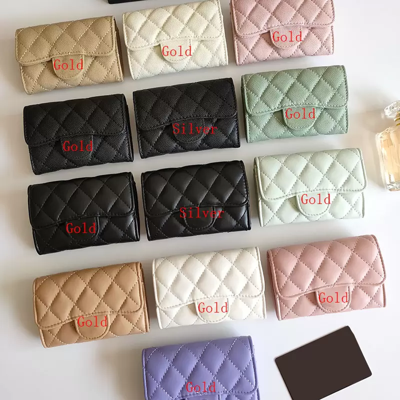 Womens High-end Real Leather Wallet Ladies Fashion Designer Black Pink Purses High Quality Coin Purse Pocket Interior Slot Leather Luxury Handbags
