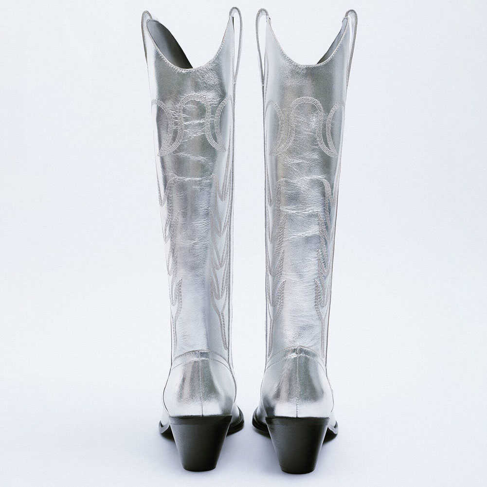 Boots Cowgirl Women Western Boots 2022 Brand New Fashion Cool Cowboy Women Knee-high Boots Great Quality Comfy Women ShoesG221111