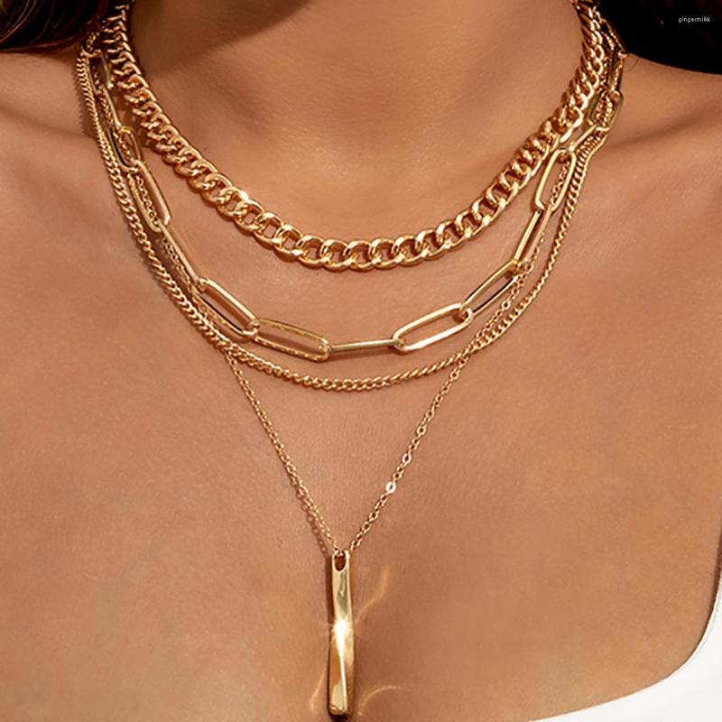 Chains Creative Twist Metal Multilayer Tassel Necklace Fold Wear Cross Chain Sweet Choker Fashion Necklaces 2022 Woman
Chains Creative Twist Metal Multilayer Tassel Necklace Fold Wear Cross Chain Sweet Choker Fashion Necklaces 2022 Woman