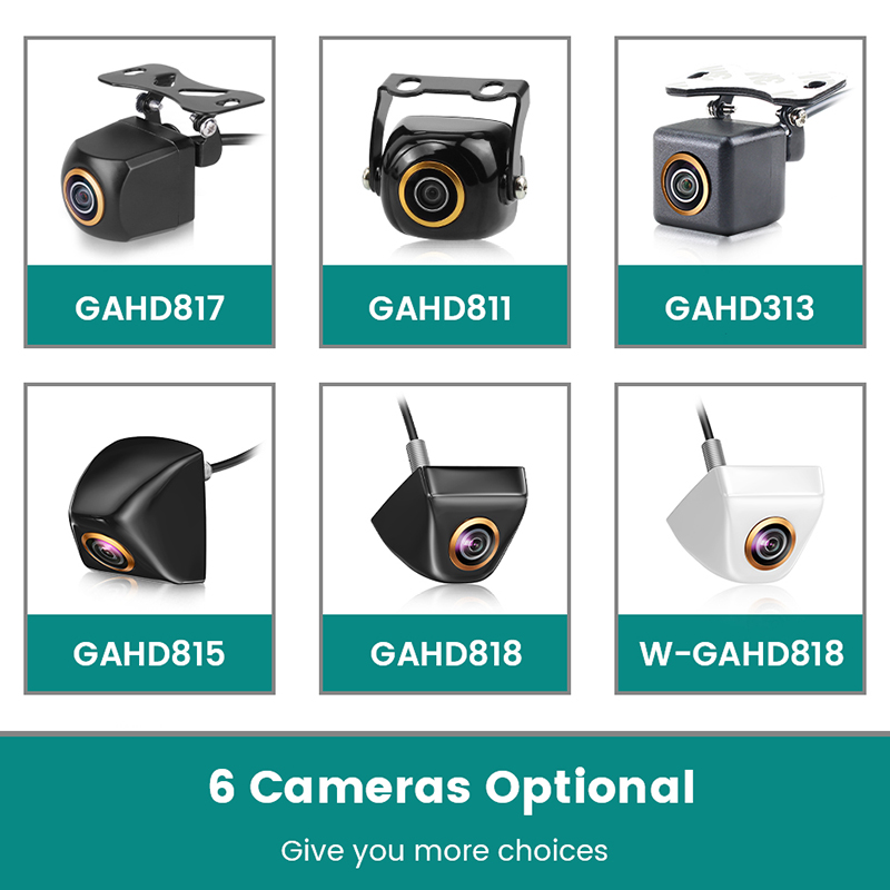 AHD 1080P 7 Inch IPS Screen Car Video Monitor Camera CCTV Surveillance Parking System With Cigarette Lighter Power Supply