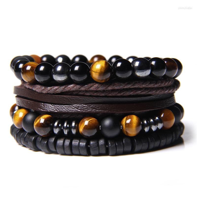 Strand Men Bracelets Set Polished Black Onyx Beads Bracelet Jewelry Faceted Natural Hematite Stone Bangle Leather Adjustable Pulsur
Strand Men Bracelets Set Polished Black Onyx Beads Bracelet Jewelry Faceted Natural Hematite Stone Bangle Leather Adjustable Pulsur