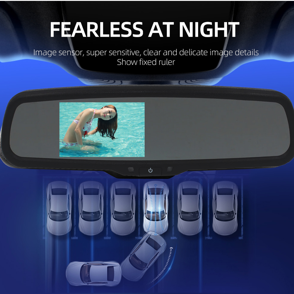 Mirror Mount Car Front Rear View Camera Monitor Bracket Auto Brighenss Dimming TFT LCD for LEXUS SERIES