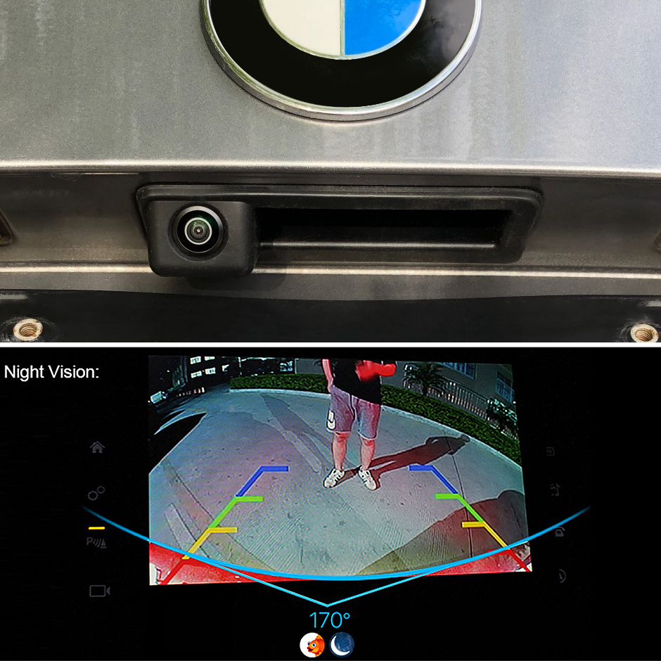 Vehicle HD AHD 1080P Fisheye Lens Car Reverse Backup Trunk Handle Camera For BMW 3 Series 5 Series X5 X6 E39 E60 E70 E82 E90