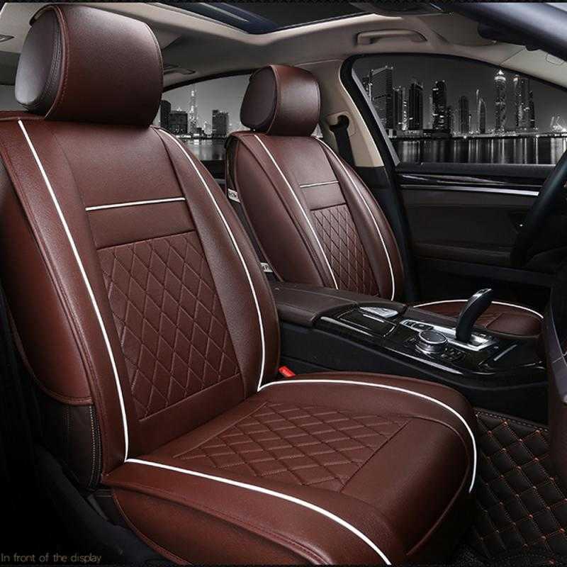 Car Seat Covers Universal PU Leather Car Seat Cover Four Seasons Front Rear PU Leather Cushion Breathable Protector Mat Pad Auto Accessories T221110