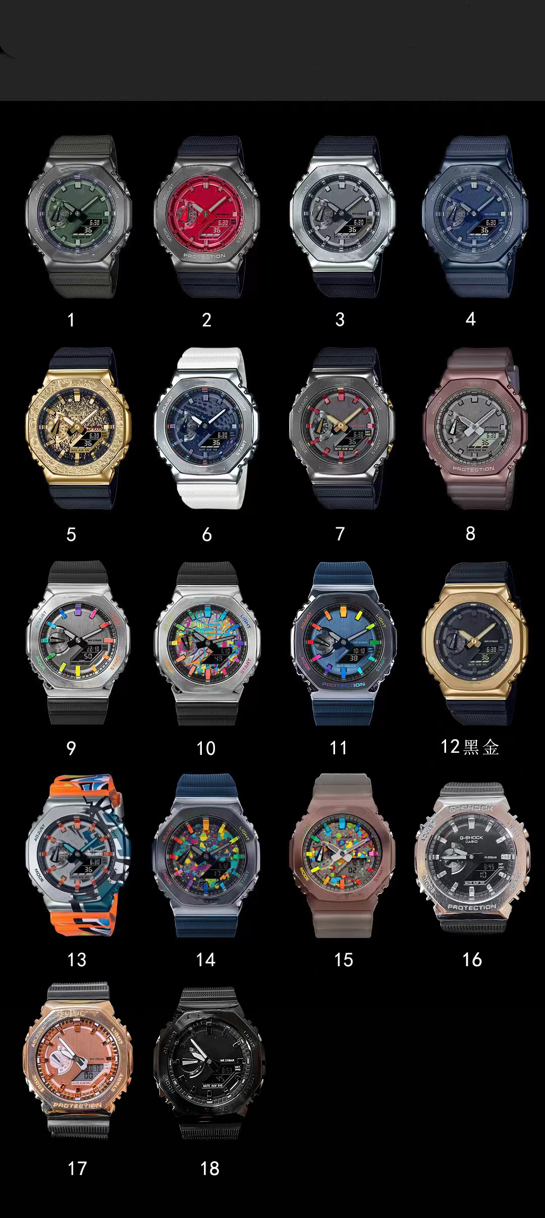 Men's sports quartz digital watch LED automatic lifting lamp ultra-thin metal detachable assembly dial Iced Out Watch Oak series waterproof world time 19 colors
Men's sports quartz digital watch LED automatic lifting lamp ultra-thin metal detachable assembly dial Iced Out Watch Oak series waterproof world time 19 colors