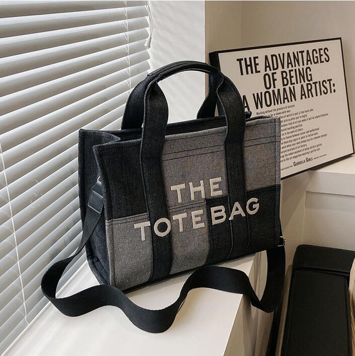 Fashion Totes Large Capacity Autumn New Alphabet Marc Jocobs Women's Shoulder Bag Embroidery Jean Tote Bags Handbags J008, Blue
Fashion Totes Large Capacity Autumn New Alphabet Marc Jocobs Women's Shoulder Bag Embroidery Jean Tote Bags Handbags J008, Blue