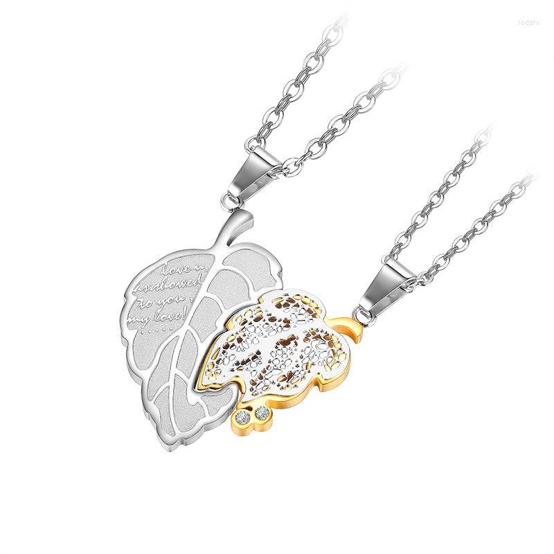 Pendant Necklaces 2 Pieces Leaf BFFainium Steel Heart Pendants For Men Women Lovers Couples Jewelry
Pendant Necklaces 2 Pieces Leaf BFFainium Steel Heart Pendants For Men Women Lovers Couples Jewelry
