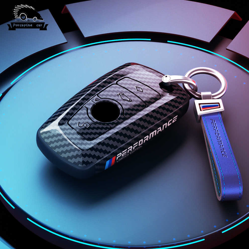 Car Key NEW Carbon fiber PC Car Smart Key Fob Case SKin Cover For BMW 3 4 5 Series 320i 530i 550i F20 F21 F30 F31 F25 F01 F02 keychain T221110