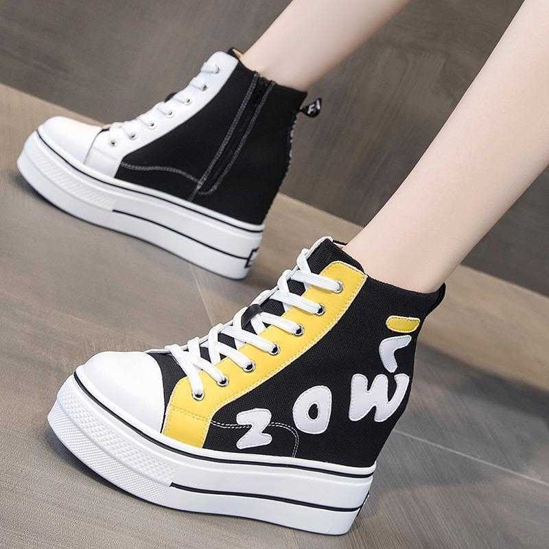 Retail Designer Booties Womens Canvas Shoes High Profile Thick Soled Boots Lovely Round Toe Shoes Letter Bread Shoes, Black
Retail Designer Booties Womens Canvas Shoes High Profile Thick Soled Boots Lovely Round Toe Shoes Letter Bread Shoes, Black
