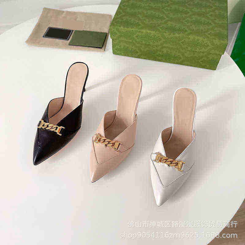 Family Sandals g Summer High Heels Muller Shoes Half Drag Baotou Thin Wear Lazy Outside, White
Family Sandals g Summer High Heels Muller Shoes Half Drag Baotou Thin Wear Lazy Outside, White