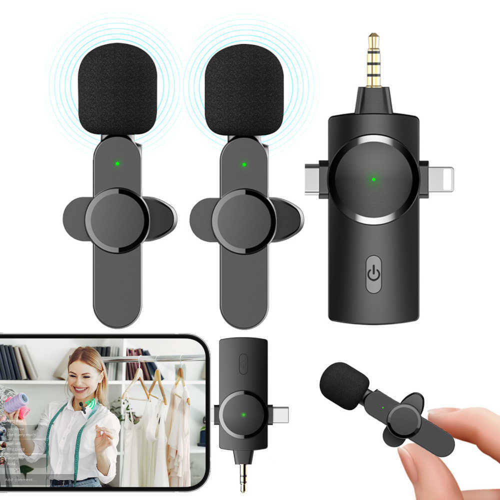 Microphones 3in1 Wireless Lavalier Microphone Recording Lapel Microphone for iPhone Smartphones Camera YouTube TikTok Live Video Mini Mic J221110
Microphones 3in1 Wireless Lavalier Microphone Recording Lapel Microphone for iPhone Smartphones Camera YouTube TikTok Live Video Mini Mic J221110