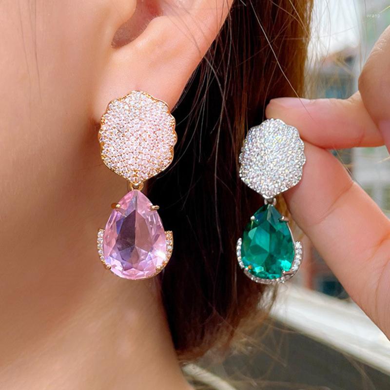 Dangle Earrings Elegant Green Pink Cubic Zirconia Geometric Drop For Women White Gold Color Wedding Party Jewelry Accessories
Dangle Earrings Elegant Green Pink Cubic Zirconia Geometric Drop For Women White Gold Color Wedding Party Jewelry Accessories