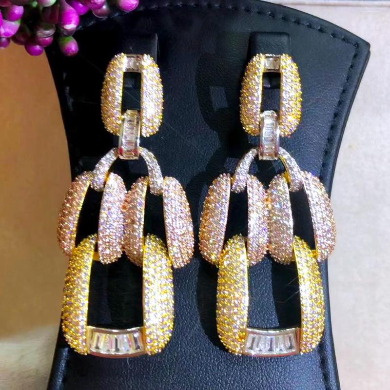 Dangle Earrings Missvikki Luxury Dubai Europe Square Pendant Full Shiny CZ Bride Wedding Party Show Big Earring Girl's Gift Jewelry
Dangle Earrings Missvikki Luxury Dubai Europe Square Pendant Full Shiny CZ Bride Wedding Party Show Big Earring Girl's Gift Jewelry