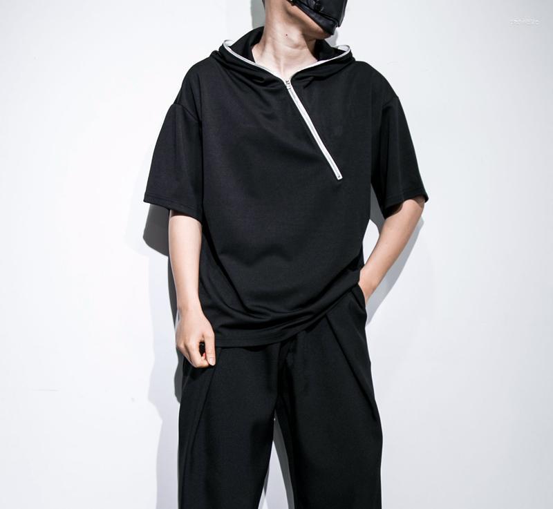 Men' T Shirts Men' T-Shirts Dark Trendy Brand Men' Summer Loose Casual Personality Diagonal Zipper Design Hooded Short-sleeved, Black
Men' T Shirts Men' T-Shirts Dark Trendy Brand Men' Summer Loose Casual Personality Diagonal Zipper Design Hooded Short-sleeved, Black