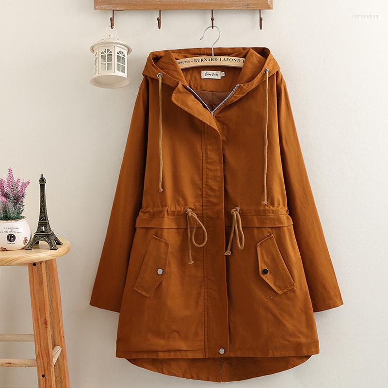 Women's Trench Coats Nice Autumn Coat For Women Loose Large Size Long Sleeve Hooded Windbreaker Female Drawstring Casual Outerwear Tops R594, Caramel color
Women's Trench Coats Nice Autumn Coat For Women Loose Large Size Long Sleeve Hooded Windbreaker Female Drawstring Casual Outerwear Tops R594, Caramel color