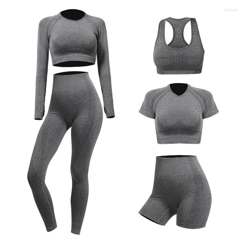 Active Sets 5 PCS Seamless Yoga Set Gym Clothing Fitness Sportswear Cropped Shirts Women High Waist Leggings Sports Suit, 2 ps set black
Active Sets 5 PCS Seamless Yoga Set Gym Clothing Fitness Sportswear Cropped Shirts Women High Waist Leggings Sports Suit, 2 ps set black