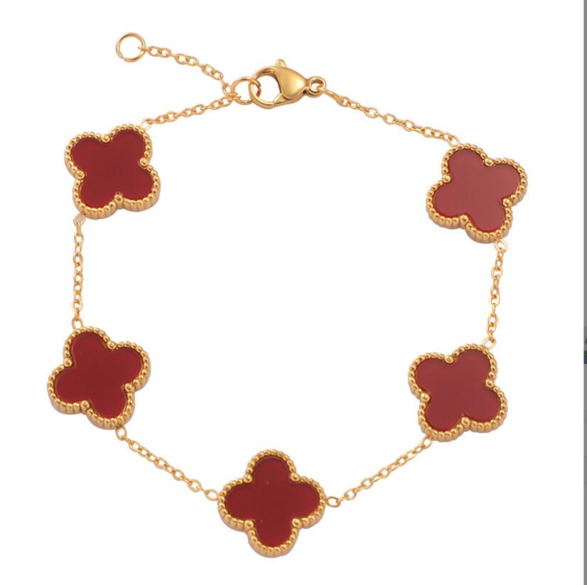 Chain Charm Bracelets Jewelry 18K Rose Gold Four Leaf Clover Flower Bracelet High Quality Stainless Steel For Women Gift Drop Deliver 18Qrc
Chain Charm Bracelets Jewelry 18K Rose Gold Four Leaf Clover Flower Bracelet High Quality Stainless Steel For Women Gift Drop Deliver 18Qrc