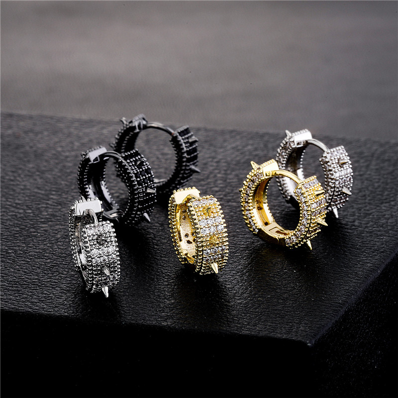 Hip Hop Hoop Stud Earring Jewelry Gold Silver Plated Studs Earring for Men and Women Iced Out Jewelrys Gift
Hip Hop Hoop Stud Earring Jewelry Gold Silver Plated Studs Earring for Men and Women Iced Out Jewelrys Gift