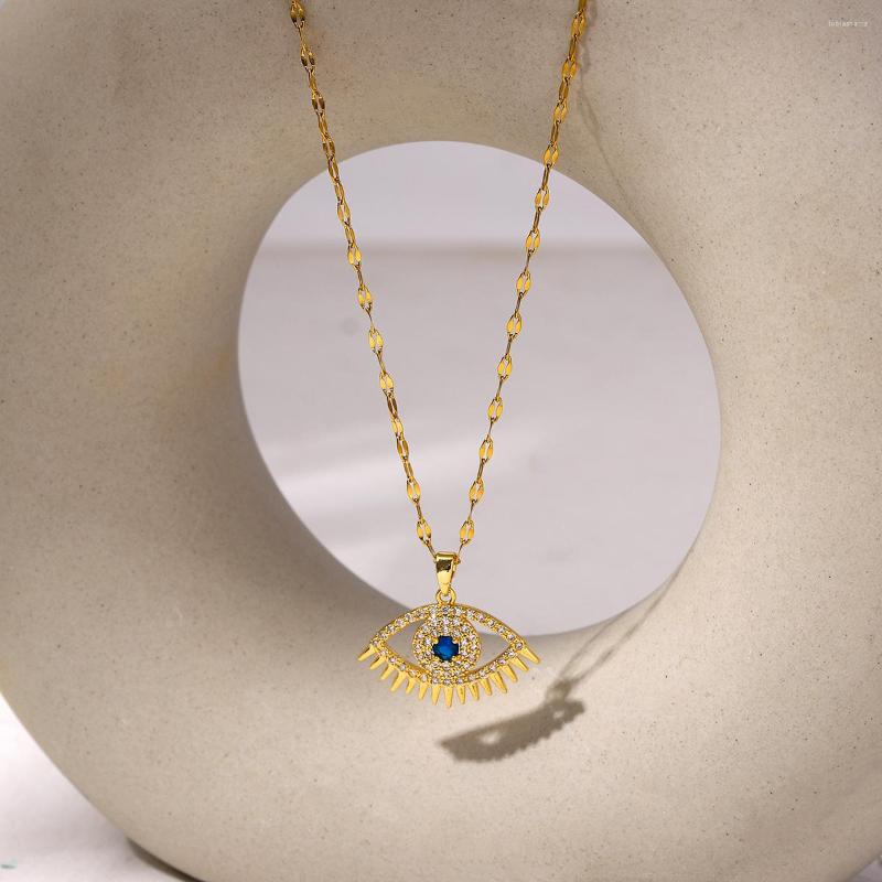 Chains Greatera Delicate Cubic Zirconia Eye Pendant Choker Necklaces For Women Gold Color Copper Alloy Chain Necklace Jewelry 2022
Chains Greatera Delicate Cubic Zirconia Eye Pendant Choker Necklaces For Women Gold Color Copper Alloy Chain Necklace Jewelry 2022