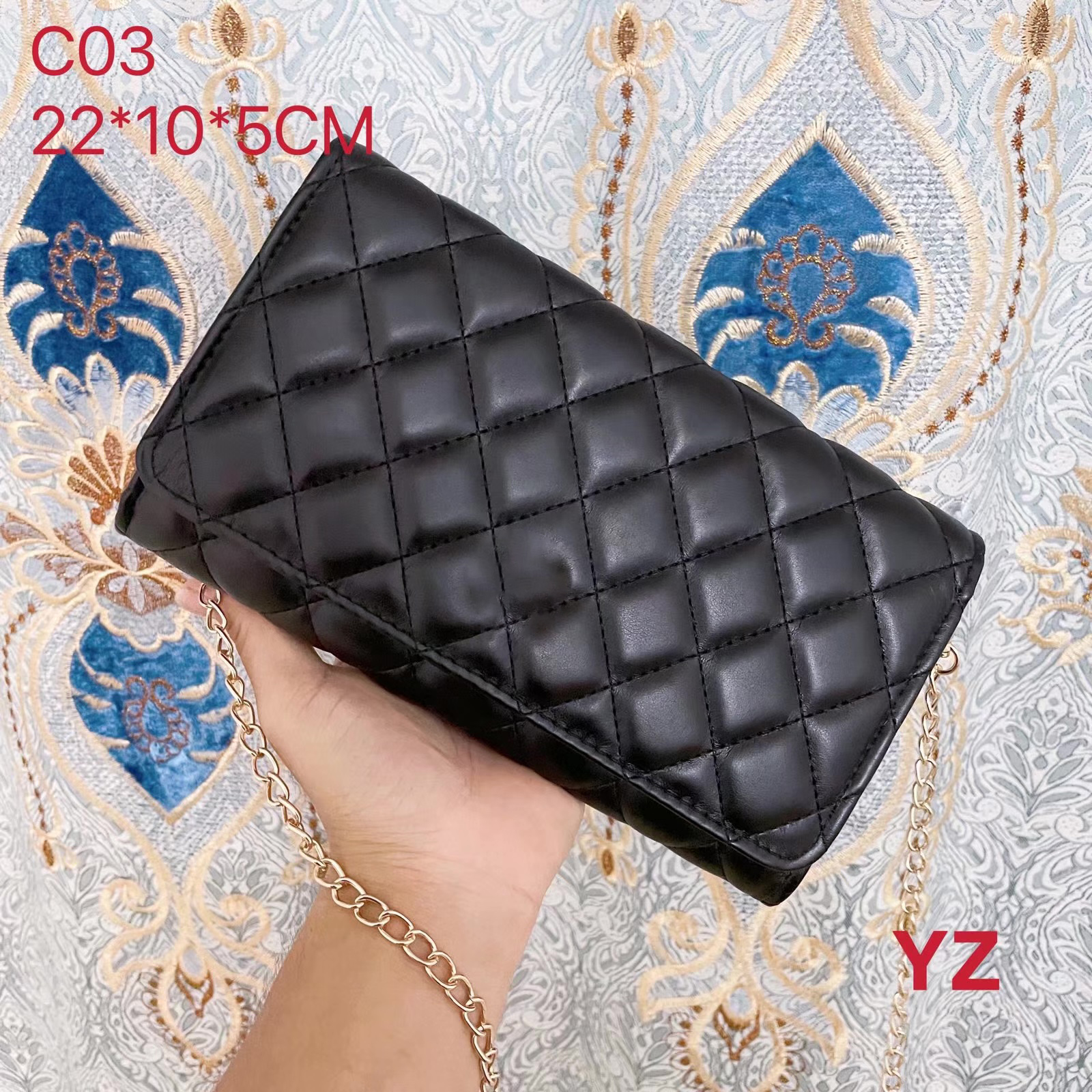 Wallet Luxury purse Cluth Brand holder card cheque book Designers #C03 Casual Travel Makeup Bag 22CM Womens Shoulder bag Gold Chain, Dust bag
Wallet Luxury purse Cluth Brand holder card cheque book Designers #C03 Casual Travel Makeup Bag 22CM Womens Shoulder bag Gold Chain, Dust bag