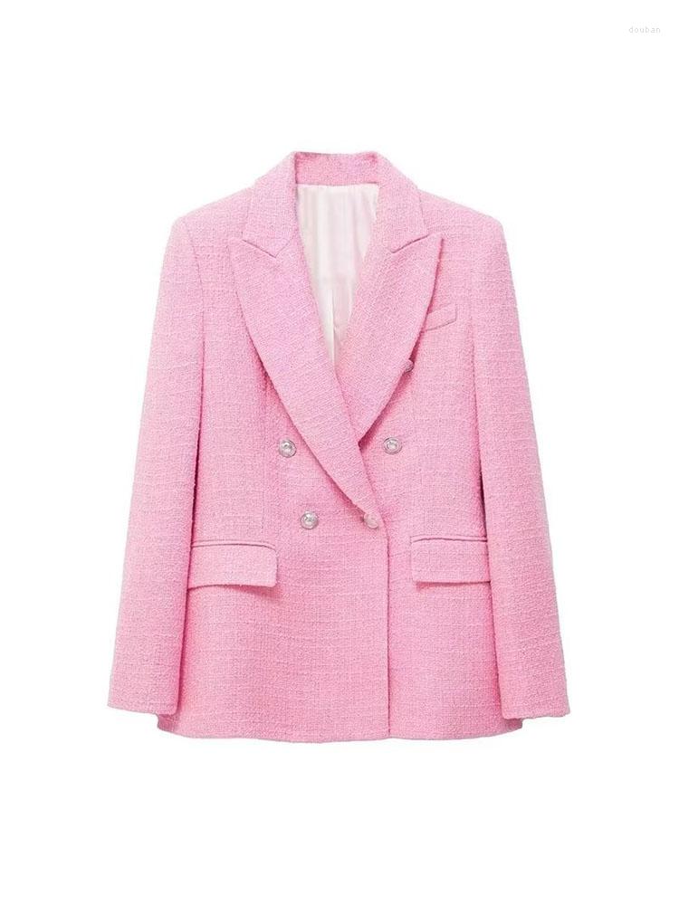 Women's Suits Women's Summer 2022 Retro Fashion Chic Textured Double Breasted Blazer Casual Lapel Long Sleeve Slim Fit Loose Pocket Top, As shown
Women's Suits Women's Summer 2022 Retro Fashion Chic Textured Double Breasted Blazer Casual Lapel Long Sleeve Slim Fit Loose Pocket Top, As shown