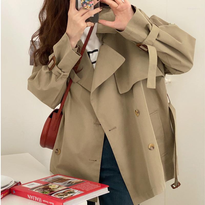 Women' Trench Coats 2022 Spring Korean Chic Women Coat Turn-down Collar Belt Double Breasted Jacket Elegant All-match Casual Outwear, Khaki green
Women' Trench Coats 2022 Spring Korean Chic Women Coat Turn-down Collar Belt Double Breasted Jacket Elegant All-match Casual Outwear, Khaki green
