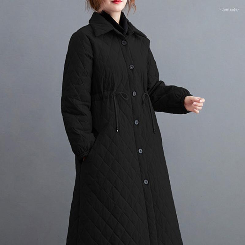 Women's Down 2022 Fashion Winter Quilted Cotton Cardigan Long-sleeved Stand-up Collar Solid Color Wild Literary Retro Long Coat, Black
Women's Down 2022 Fashion Winter Quilted Cotton Cardigan Long-sleeved Stand-up Collar Solid Color Wild Literary Retro Long Coat, Black