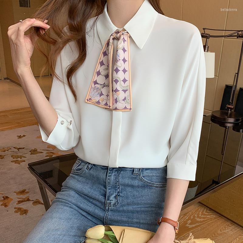 Women' Blouses Summer Womens Blouse Tops Five-point Sleeve Chiffon Shirt Ladies Office Wear OL Button Up Loose, White
Women' Blouses Summer Womens Blouse Tops Five-point Sleeve Chiffon Shirt Ladies Office Wear OL Button Up Loose, White