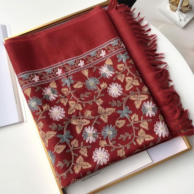 Scarves Embroidered Pashmina Winter Shawl Big Size Floral Embroidery Long Scarf Cashmere Head Wrap Foulard Femme Musulman
Scarves Embroidered Pashmina Winter Shawl Big Size Floral Embroidery Long Scarf Cashmere Head Wrap Foulard Femme Musulman