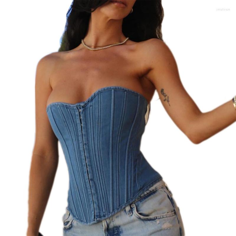 Belts J78E Vintage Style Corset Overbust Women Elegant T-shirt Strap Slimming Waist Belt Washed Denim Bustiers, Picture shown
Belts J78E Vintage Style Corset Overbust Women Elegant T-shirt Strap Slimming Waist Belt Washed Denim Bustiers, Picture shown