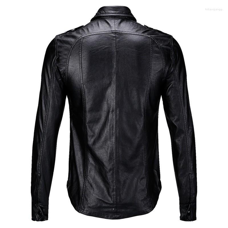 Men's Casual Shirts 2022 Slim Fit Men Motorcycle Biker Leather Coats Male Black Fashion Pockets PU Tops Autumn Clothes
Men's Casual Shirts 2022 Slim Fit Men Motorcycle Biker Leather Coats Male Black Fashion Pockets PU Tops Autumn Clothes