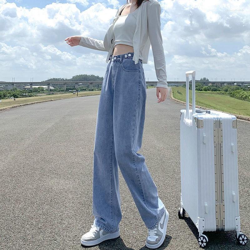 Women' Pants Women' & Capris High Waist Wide Leg Jeans Women 2022 Autumn Fashion Casual Student Long Button Zipper Straight Denim, Light blue
Women' Pants Women' & Capris High Waist Wide Leg Jeans Women 2022 Autumn Fashion Casual Student Long Button Zipper Straight Denim, Light blue