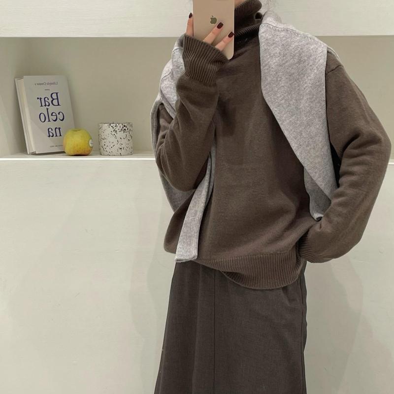 Women's Sweaters Fashion Women's Turtleneck Sweater 50% WOOL Korean Winter Pullover Long Sleeve Knitted Lady Solid, Beige
Women's Sweaters Fashion Women's Turtleneck Sweater 50% WOOL Korean Winter Pullover Long Sleeve Knitted Lady Solid, Beige
