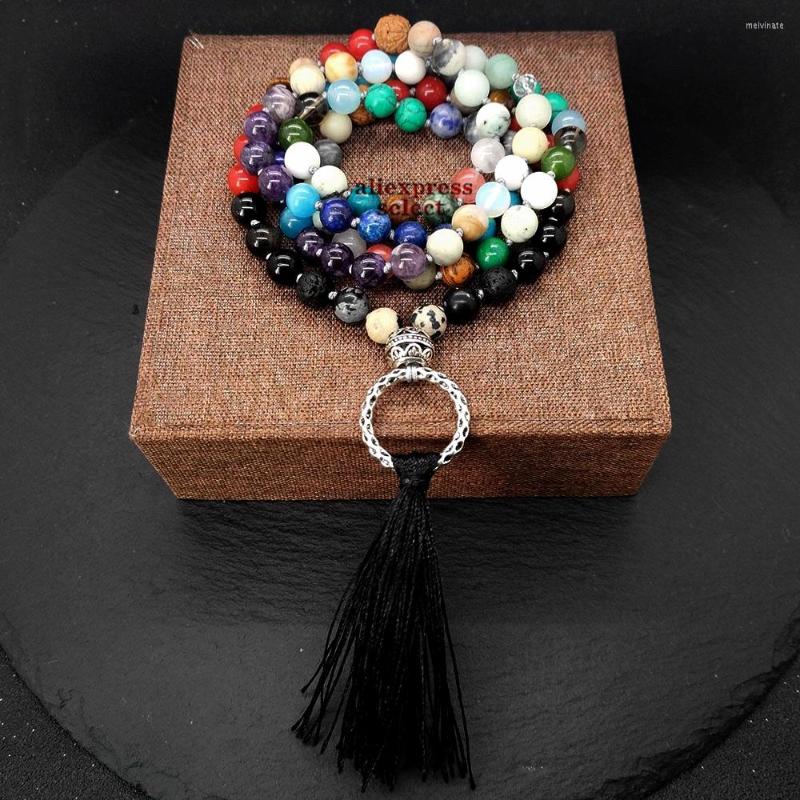 Charm Bracelets 5A Energy Natural Rainbow Stone Women's 108 Beads Necklace 7 Chakra Tassel Mala Hand Knotted Balancing Crystal Yoga
Charm Bracelets 5A Energy Natural Rainbow Stone Women's 108 Beads Necklace 7 Chakra Tassel Mala Hand Knotted Balancing Crystal Yoga