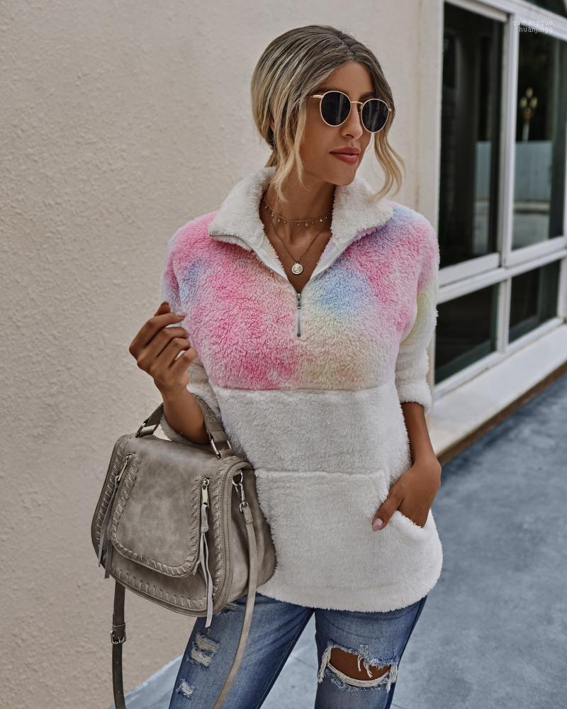 Women' Hoodies Winter Fleece Faux Fur Sweatshirts Women' Tie Dye Printted Pullovers Tops Warm Zipper Chic Plush Stand Collar
Women' Hoodies Winter Fleece Faux Fur Sweatshirts Women' Tie Dye Printted Pullovers Tops Warm Zipper Chic Plush Stand Collar