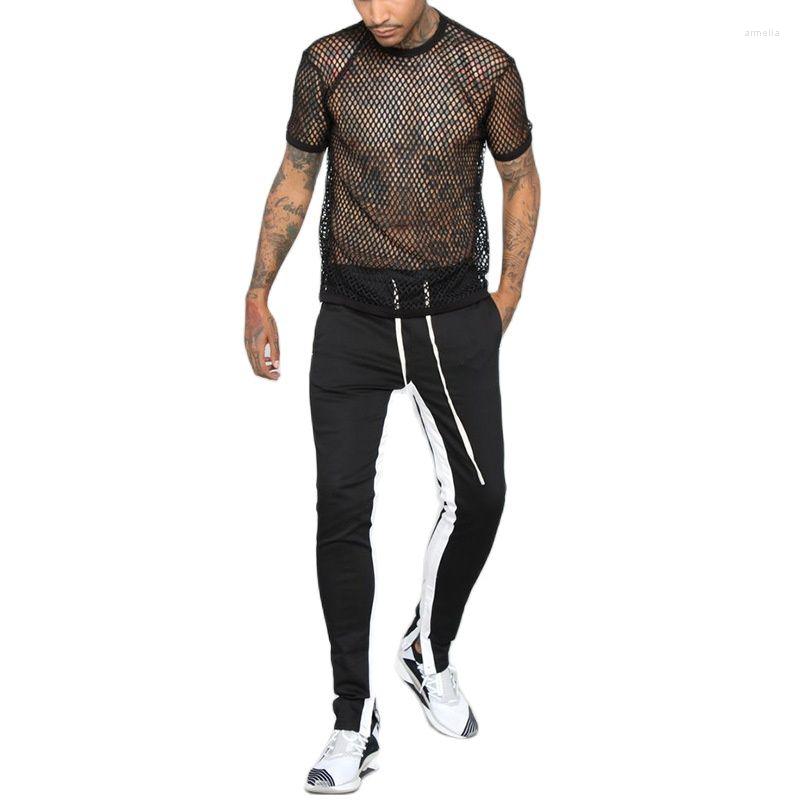 Men's T Shirts Grid Mesh Fishnet Short Sleeve T-Shirt Summer Slim Fit Muscle Tee Workout See Through Undershirt Clubwear Sexy, Black
Men's T Shirts Grid Mesh Fishnet Short Sleeve T-Shirt Summer Slim Fit Muscle Tee Workout See Through Undershirt Clubwear Sexy, Black