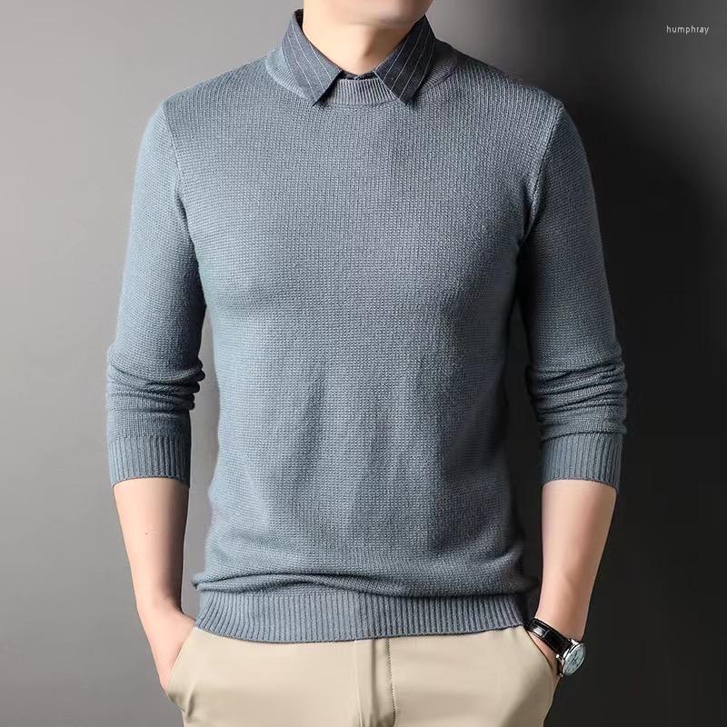 Men's Sweaters Luxury High-quality Shirt Collar Fake Two For Men In Autumn And Winter Fashion Korean Casual Knitting Pullover, Black
Men's Sweaters Luxury High-quality Shirt Collar Fake Two For Men In Autumn And Winter Fashion Korean Casual Knitting Pullover, Black
