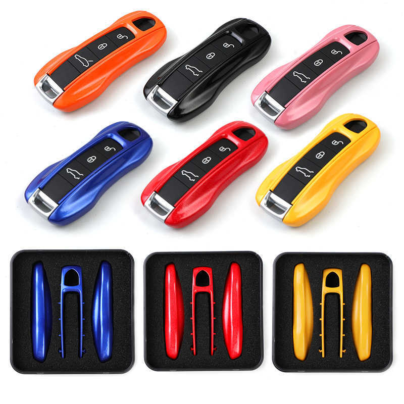 Car Key 3PCS Smart Key Shell Cover Case for Porsche New Cayenne Panamera 911 992 Taycan Car Key Case Car Accessories Protective Case T221110