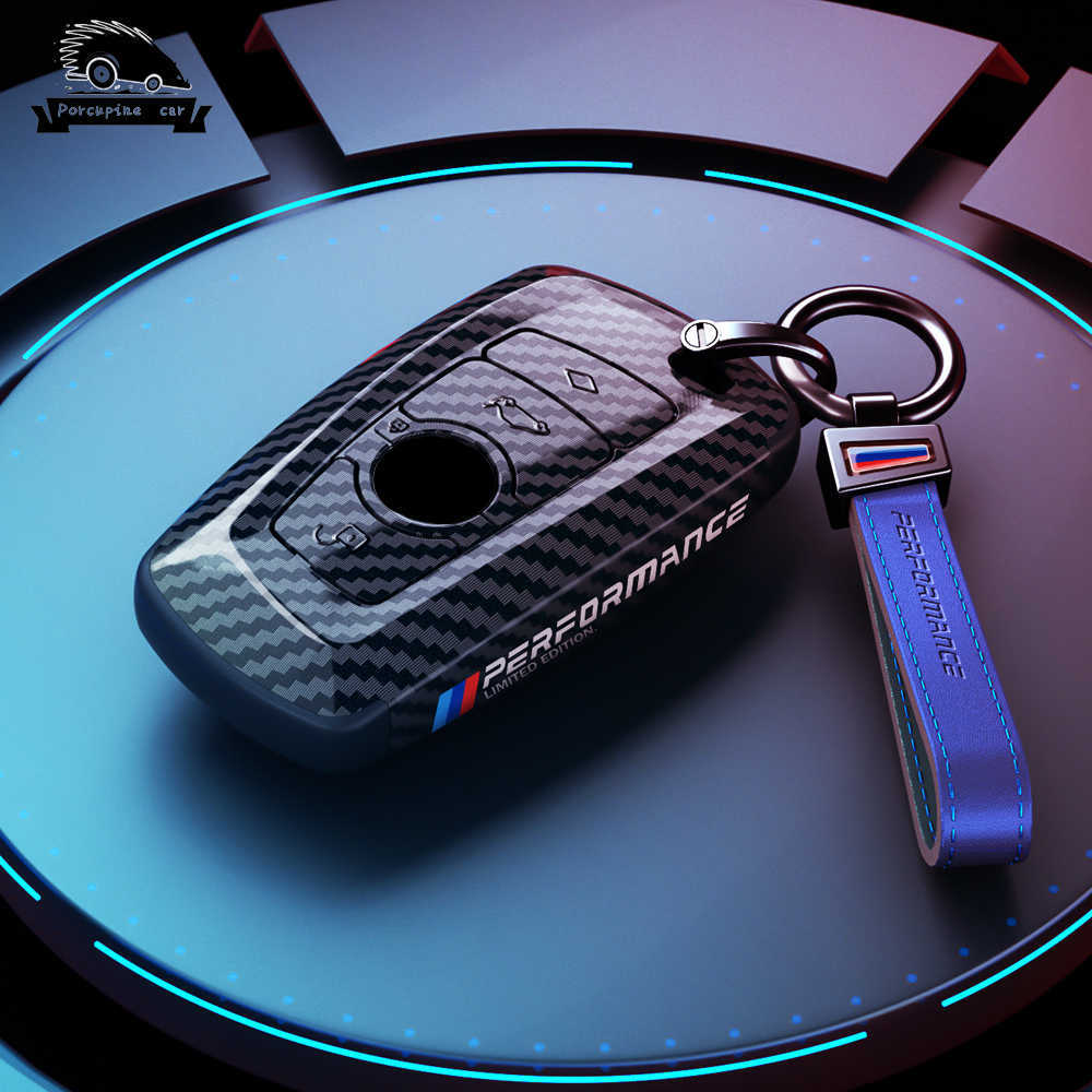Car Key NEW Carbon fiber PC Car Smart Key Fob Case SKin Cover For BMW 3 4 5 Series 320i 530i 550i F20 F21 F30 F31 F25 F01 F02 keychain T221110