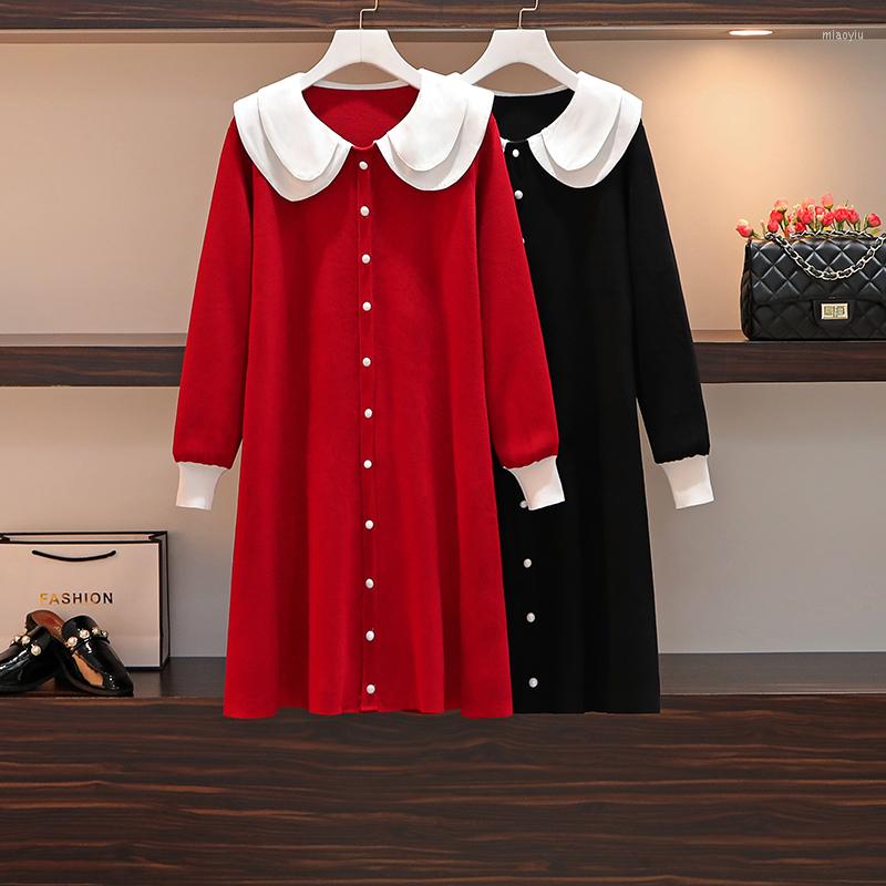 Casual Dresses 2022 Spring Autumn Women's Lapel Knitted Pullover Dress Long Sleeve Elegant Red Black -4XL
Casual Dresses 2022 Spring Autumn Women's Lapel Knitted Pullover Dress Long Sleeve Elegant Red Black -4XL