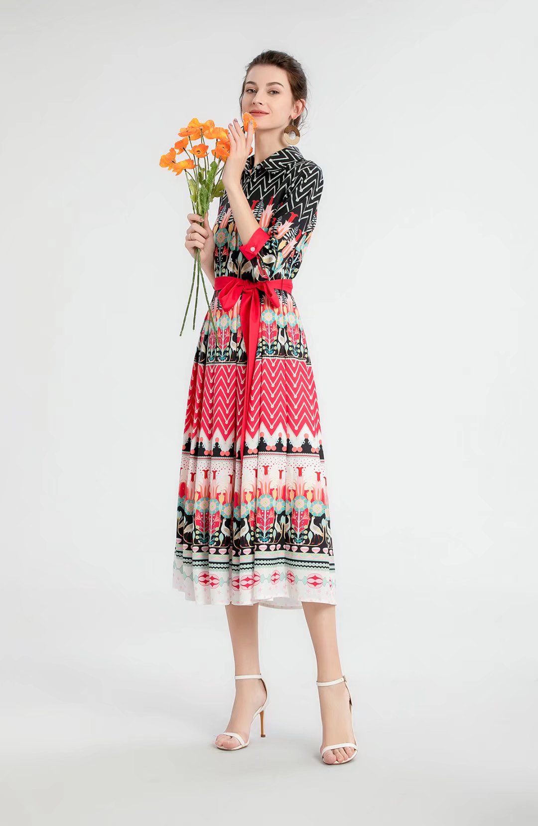 Dresses Spring summer new style playing cards over the knee French gentle sweet waist long sleeve broken medium long flower dress, Customize
Dresses Spring summer new style playing cards over the knee French gentle sweet waist long sleeve broken medium long flower dress, Customize