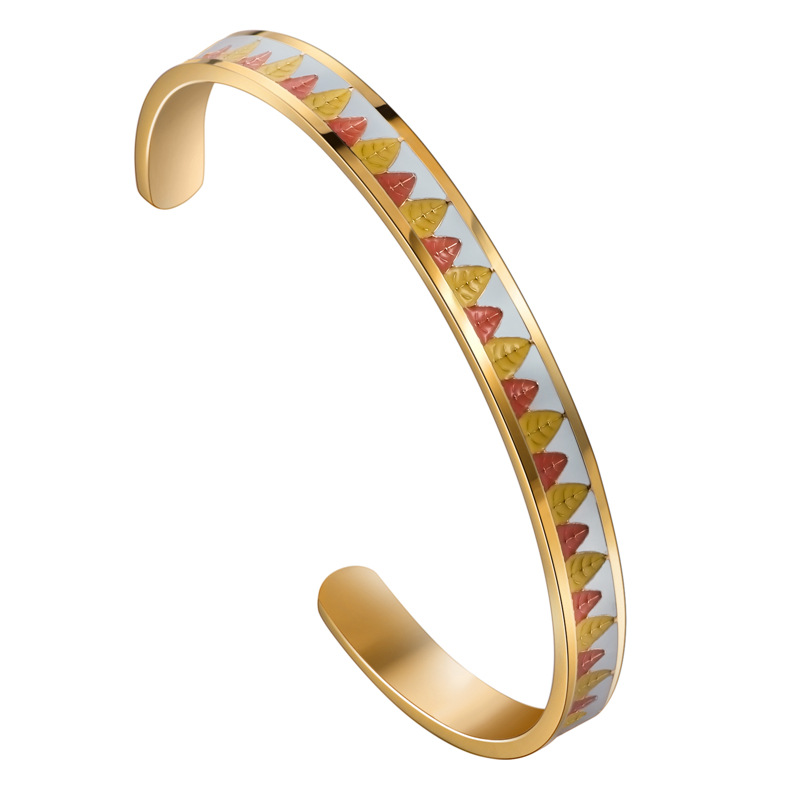 Bohemian Style Enamel Bangle Bracelet Jewelry for Women Gift