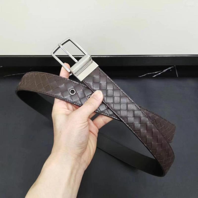 Belts Brand Fashion Business Men's Leather Belt 3.5 Cm Hand-woven Designer Luxury Pin Buckle Casual Jeans Blue Gray, Black
Belts Brand Fashion Business Men's Leather Belt 3.5 Cm Hand-woven Designer Luxury Pin Buckle Casual Jeans Blue Gray, Black