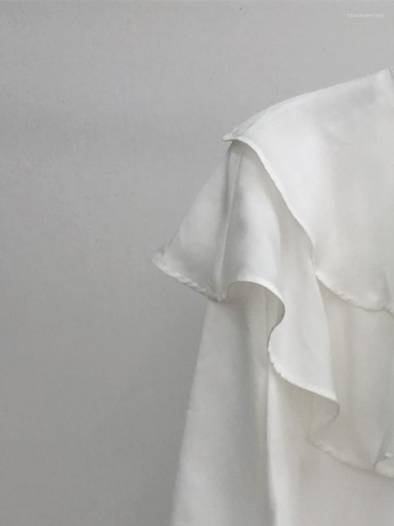 Women' Blouses Elegant Women Double Layer Ruffles Trim Shirt 2022 Autumn Lady O-Neck Long Sleeve French And Tops, Top
Women' Blouses Elegant Women Double Layer Ruffles Trim Shirt 2022 Autumn Lady O-Neck Long Sleeve French And Tops, Top